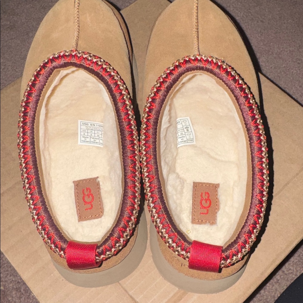 UGG Tazz II chestnut platform slippers - Picture 2 of 3